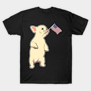 American Flag Frenchie Dog Love T-Shirt